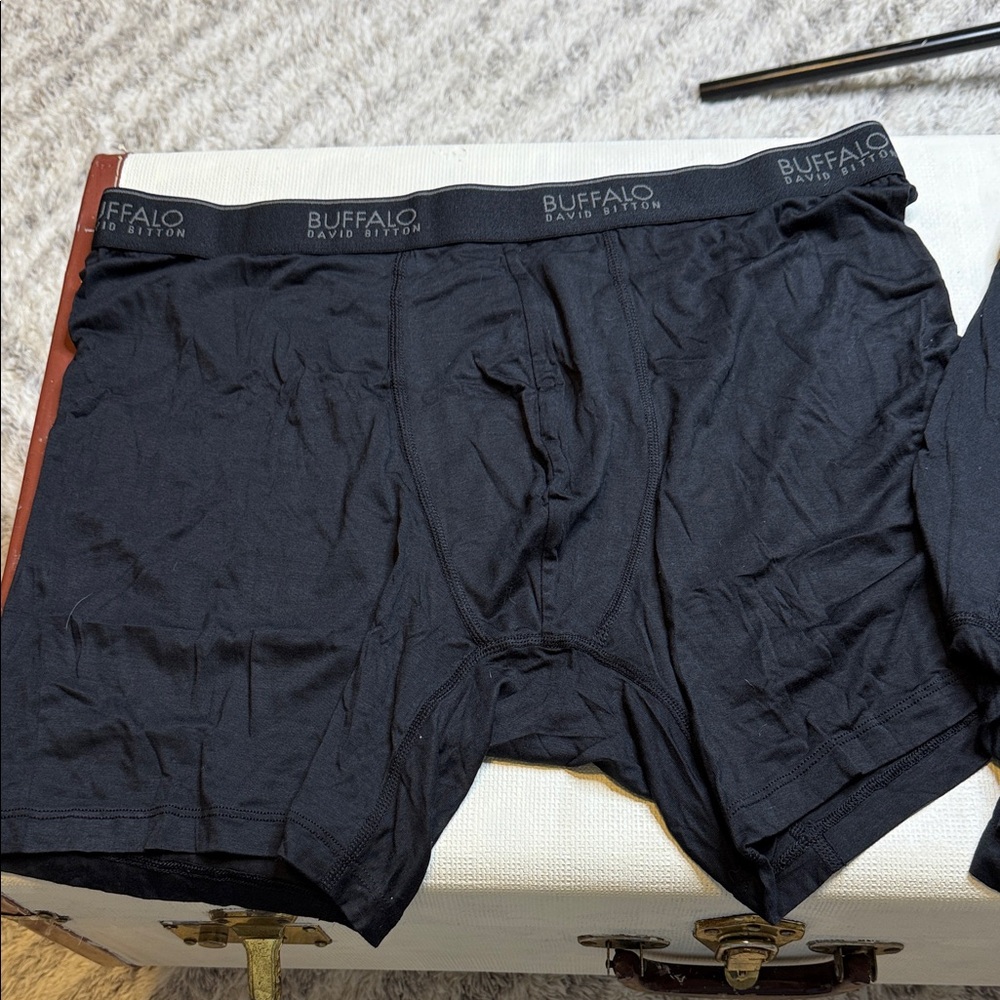 Buffalo David Bitton Men's Dark black Boxer Briefs X2 XXL NWOT